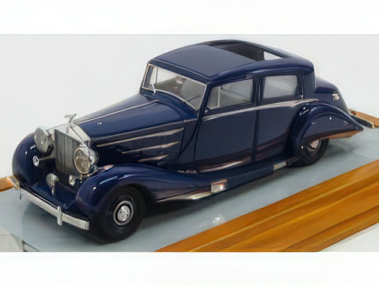 ROLLS ROYCE - PIII 3BT85 SEDANCA DE VILLE HOOPER OPEN ROOF 1937 - BLUE/ILARIO 1/43ミニカー 99台限定