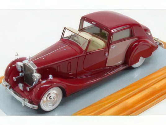 ROLLS ROYCE - PIII 3CM61 SEDANCA DE VILLE PARK WARD SEMICONVERTIBLE 1937 - RED/ILARIO 1/43ミニカー 135台限定