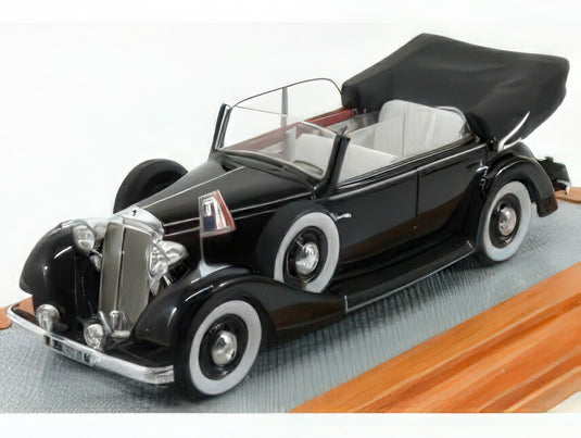 HORCH - 830BL CABRIOLET OPEN 1936 - GENERAL DE GAULLE - BLACK/ILARIO 1/43ミニカー