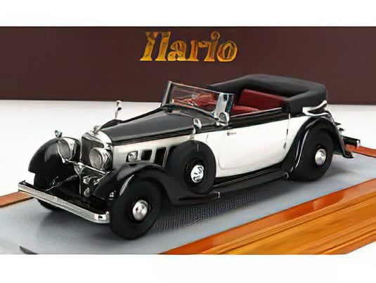 HORCH 780 SPORT CABRIOLET OPEN 1933 WHITE BLACK/ILARIO 1/43ミニカー