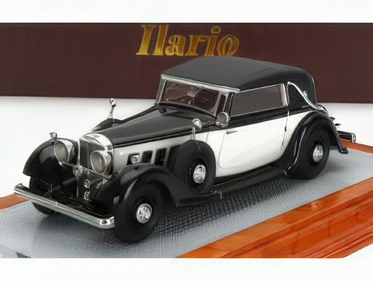 HORCH - 780 SPORT CABRIOLET CLOSED 1933 - WHITE BLACK/ILARIO 1/43ミニカー 45台限定