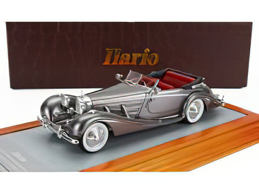 MERCEDES BENZ 540K sn130947 SPEZIAL ROADSTER ERDMANN & ROSSI CABRIOLET OPEN 1936 GREY MET/ILARIO 1/43ミニカー