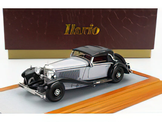 MERCEDES BENZ 500K sn105379 SINDELFINGEN CABRIOLET A CLOSED 1935 GREY BLACK/ILARIO 1/43ミニカー