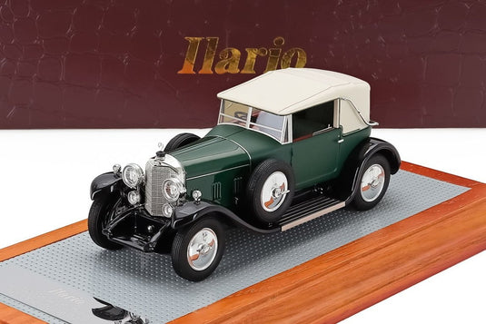 Mercedes Benzメルセデスベンツ 630K sn32019 スポーツツアラー ハリントン カブリオレ クローズド 1927 グリーン ベージュ / ILARIO 1/43 ミニカー