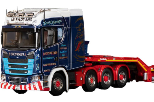 McFadyens Scaniaスカニア S Serie High Roof 8x4 Nooteboomノーテブーム Super Wing Carrier トラック 模型 /IMC 1/50