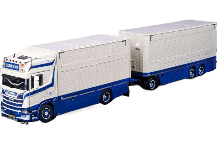 Bergsma Scania R Serie ハイルーフ 4x2 家畜トレーラー トレーラー / IMC 1/50 建設機械模型 工事車両