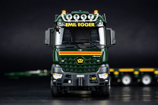 【予約】2026年発売予定 Mercedes-Benzメルセデスベンツ Arocs 8x4+ 2x6 Module Emil Egger AG / IMC Models 1/50 建設機械 模型
