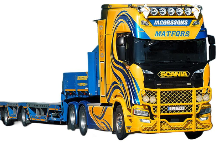 【予約】2026年発売予定 OLA JACOBSSONS SCANIA S + OSDS 3軸 トラクタ / IMC 1/50 建設機械模型 工事車両