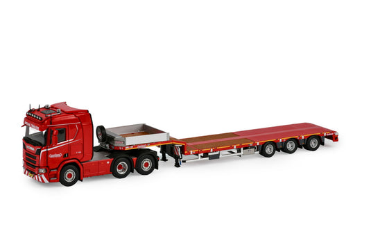 【予約】12月以降発売予定 NOOTEBOOM REDLINE SCANIA R + MCOS 3軸 トラクタ / IMC 1/50 建設機械模型 工事車両