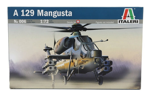 Agusta Westlandアグスタウェストランド A129 Mangustaマンガスタ ヘリコプター 1983 オリーブドラブ プラモデルキット / ITALERI 1/72 ミニカー ミリタリー模型