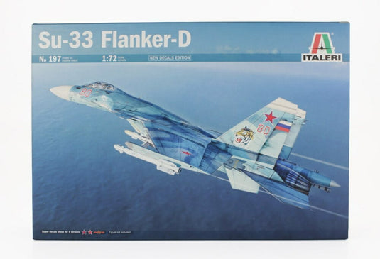 Sukhoiスホーイ Su-33 フランカーD No.80 ブルー迷彩 プラモデル / ITALERI 1/72 ミニカー ミリタリー模型