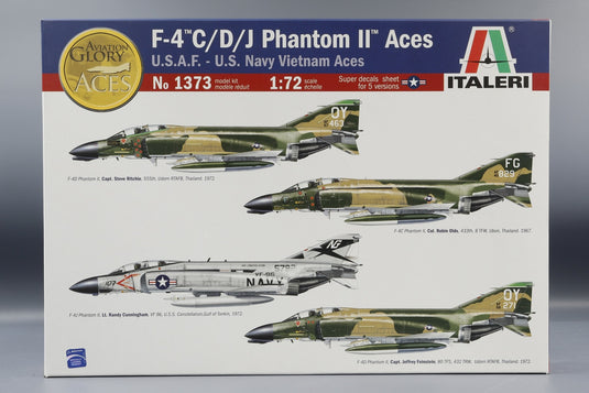 F-4 C/D/J Phantom II ファントムII Aces U.S.A.F. U.S. Navy Vietnam Aces 組み立てプラモキット模型 戦闘機 /ITALERI 1/72