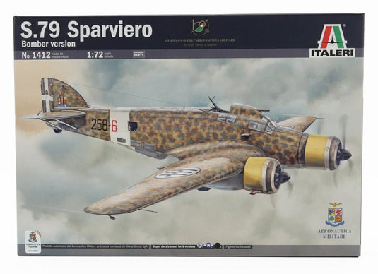 S.79 Sparviero スパルヴィエロ 爆撃機 迷彩 258-6 1942 プラモデル / ITALERI 1/72 ミニカー ミリタリー模型