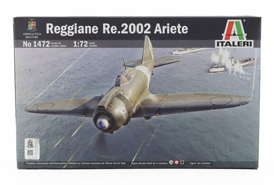 Reggianeレッジアーネ Re.2002 Arieteアリエテ ミリタリー飛行機 1941 モデルキット / ITALERI 1/72 ミニカー ミリタリー模型