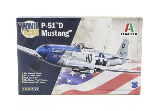 North Americanノースアメリカン P-51D Mustangマスタング WWII Aces モデルキット / ITALERI 1/72 ミニカー ミリタリー模型