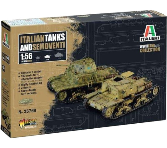 イタリア戦車 & セモヴェンテ / Italeri 1/56 プラモデルキット　模型