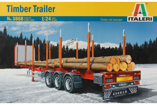 Holzauflieger Timber Trailer 組み立てプラモキット模型 カーモデル /ITALERI 1/24