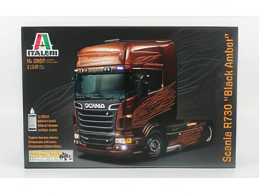 SCANIA   R730 TRACTOR TRUCK BLACK AMBER 2 ASSI 2011   / モデルキット プラモデル / ITALERI 1/24 模型