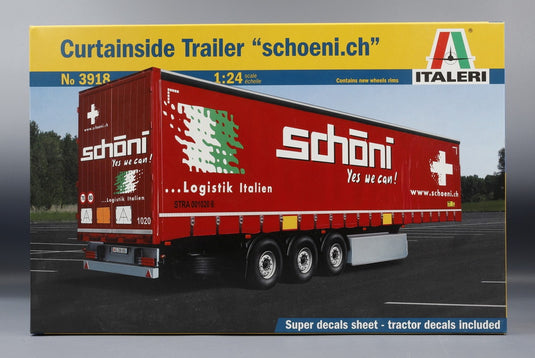 カーテンサイドトレーラー「Schoeni.ch」モデルキット/ ITALERI 1/24  模型 プラモデル