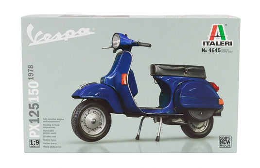 Piaggioピアジオ Vespaベスパ PX125 PX150 1978 ブルー / ITALERI 1/9 ミニカー バイク模型