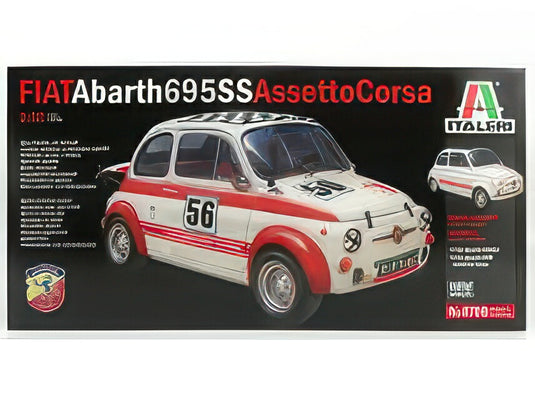 FIAT   500 ABARTH 695SS ASSETTO CORSA 1968   STREET OR N 56 RACING VERSION   / モデルキット プラモデル / ITALERI 1/12 模型