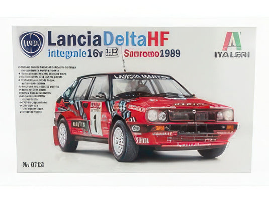 LANCIA   DELTA HF INTEGRALE 16V MARTINI N 1 WINNER RALLY SANREMO 1989 MIKI BIASION   TIZIANO SIVIERO + N 5 RALLY SANREMO 1989 D.AURIOL   B.OCCELLI   / モデルキット プラモデル / ITALERI 1/12 模型