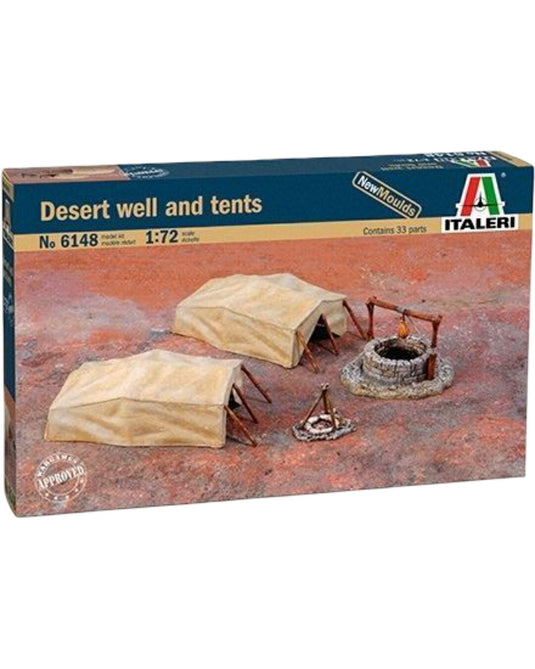 Wuestenzeltplatz Brunnen und Zelte キャンプ場 ジオラマ / ITALERI 1/72 建設機械模型