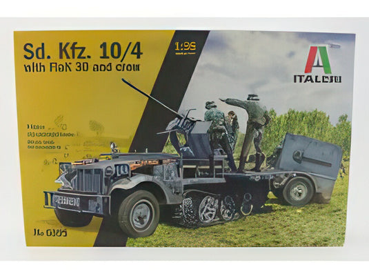 トラック SD.KFZ. 10/4 フラック30付 乗員付 軍用 1945/ ITALERI 1/35 プラモデル キット模型ミニカー