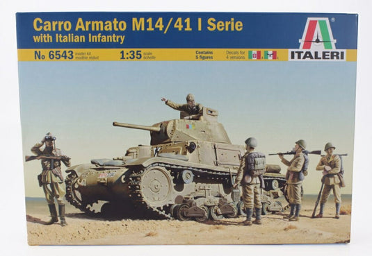 Carro Armato M14/41 I Serie イタリア軍歩兵フィギュア付き モデルキット / ITALERI 1/35 ミニカー ミリタリー模型