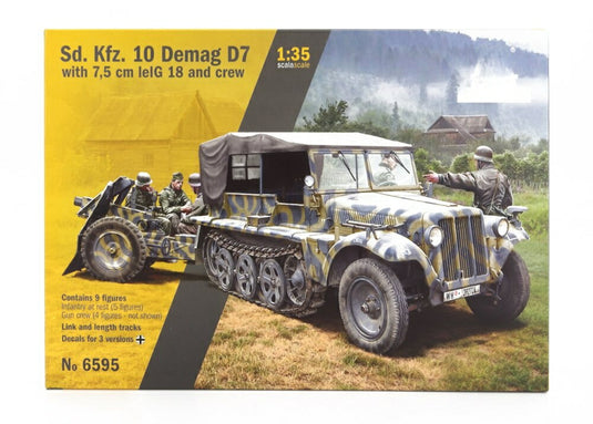 Sd. Kfz. 10 Demag D7 7.5cm leIG 18搭載 迷彩 プラモデルキット / ITALERI 1/35 ミニカー ミリタリー模型