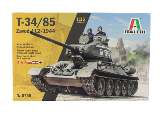 戦車 T34/85 ZAVOD 112 軍用 1944/ ITALERI 1/35 モデルキットプラモデル