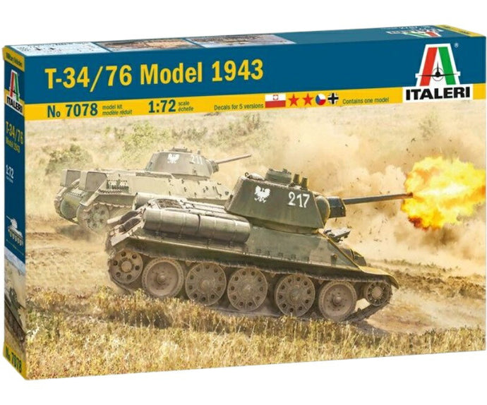 T 34/76 Model 1943 / ITALERI 1/72 プラスチックモデル模型