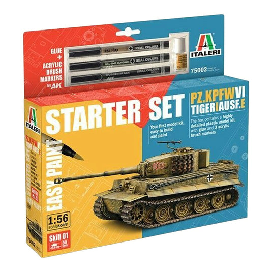 Pz.Kpfw.VI タイガーI Ausf.E スターターセット / Italeri 1/56 組立キット