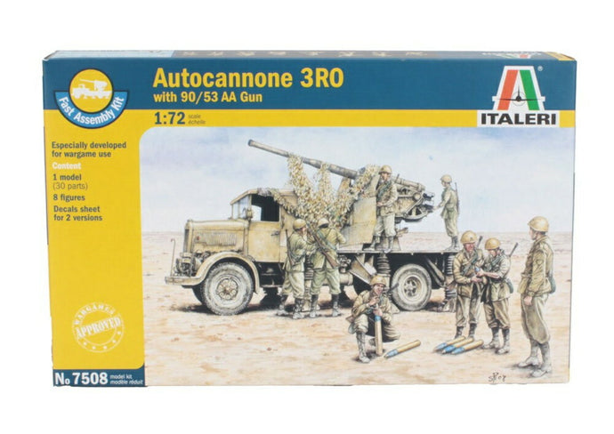 TRUCK AUTOCANNONE 2軸 3RO 90/53 AA 砲付 ミリタリー/ ITALERI 1/72 ミニカー