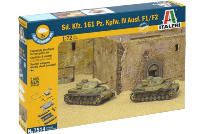 Sd KFz 161 Panzerkampfwagen IV Ausf?hrung F1/F2 / ITALERI 1/72 プラスチックモデル模型