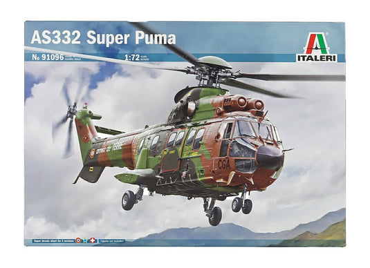 AS332 Super Puma スーパーピューマ 迷彩 モデルキット / ITALERI 1/72 ミニカー ミリタリー模型