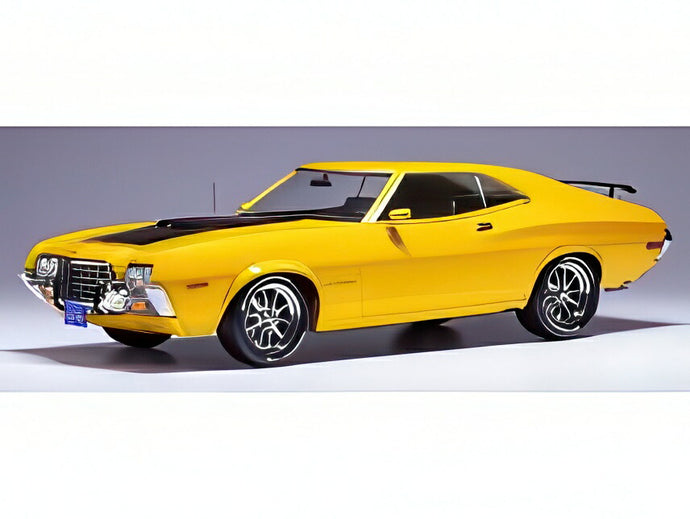 【予約】FORD USA GRAN TORINO SPORT クーペ 1972 イエロー/ブラック/ IXO 1/18 ミニカー