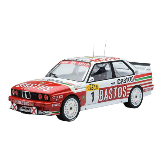 BMW M3 E30 Bastos No.1 24時間スパ 1991 R.Ravaglia E.Pirro E.Van de Poele ホワイト / IXO 1/18 ミニカー