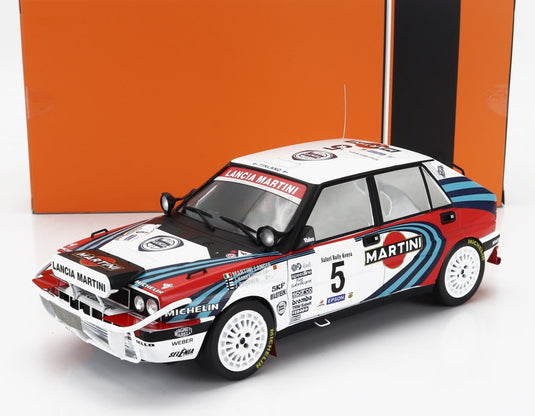 【予約】 Lanciaランチア Delta Integrale 16V Martini night version No.5 2nd Rally Safari 1990 Juha Kank / IXO 1/18 ミニカー