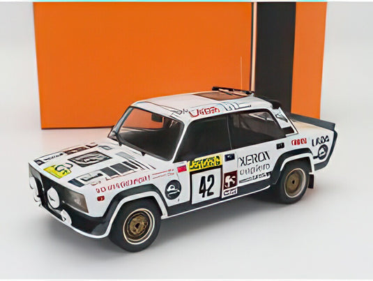 LADA FIAT 2105 VFTS（ナイトバージョン） 42号車 ラリー 1000レイクス 1984 S.ブランザ V.ネイマン ホワイト ブラック/ IXO 1/18 ミニカー