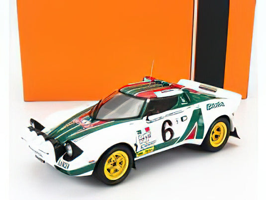 ラリーモンテカルロ Lancia Stratos HF 1976 No.6 B. Waldegard H. Thorszelius / IXO 1/18 ミニカー