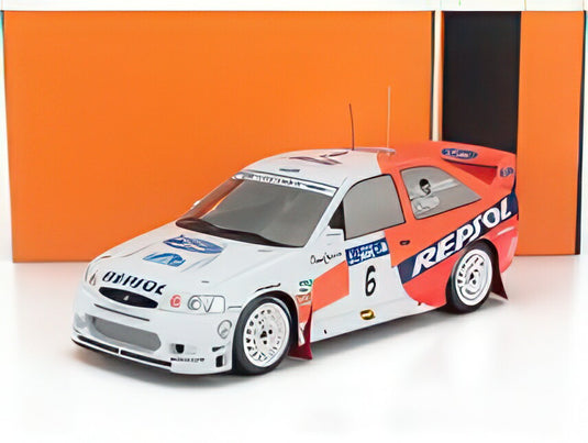 FORD ENGLAND エスコート WRC チーム フォード レプソル モーターカンパニー 6号車 2位 ラリー アクロポリス 1997 ユハ・カンクネン ユハ・レポ ホワイト オレンジ/ IXO 1/18 ミニカー