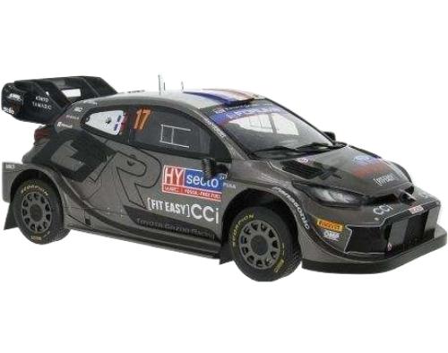 TOYOTA YARIS GR RALLY1 N17 優勝 ラリーフィンランド 2024 S.オジェ グレー/ IXO 1/18 ミニカー