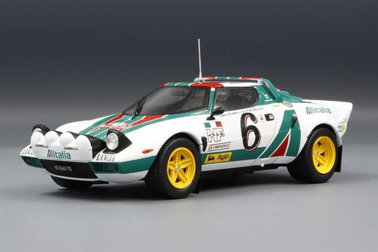 Lancia Stratos HF 6号車 Alitalia WRC ラリーモンテカルロ 1976 B.Waldegard B.Thorszelius/ IXO 1/24 ミニカー
