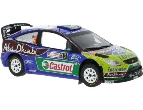 FORD ENGLAND FOCUS RS WRC09 N4 優勝 ラリーサルディニア 2009 J.M.ラトバラ ブルー レッド グリーン/ IXO 1/24 ミニカー