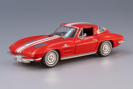 Chevroletシボレー Corvette C2 Stingray 1963 red white /IXO 1/43 ミニカー