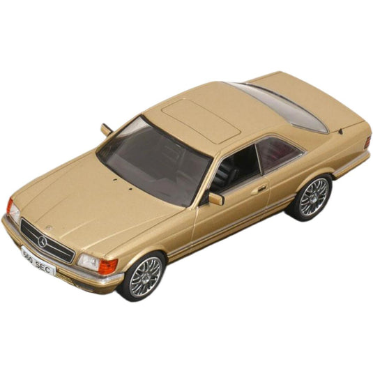 Mercedesメルセデス 560 SEC C126 Coupeクーペ 1981 ゴールデン / IXO 1/43 ミニカー