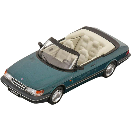 Saabサーブ 900 Convertibleコンバーチブル 1991 グリーンメタリック / IXO 1/43 ミニカー