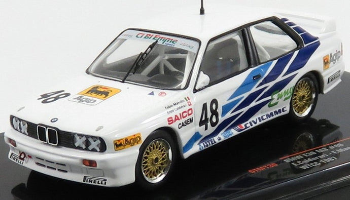 BMW 3 SERIES M3 E30 チーム CIBIEMME 48号車 WTCC 1987 J.CALDERARI F.MANCINI ホワイト/2トーンブルー/ IXO 1/43 ミニカー