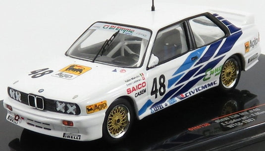 BMW 3 SERIES M3 E30 チーム CIBIEMME 48号車 WTCC 1987 J.CALDERARI F.MANCINI ホワイト/2トーンブルー/ IXO 1/43 ミニカー